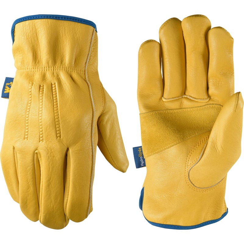 Wells Lamont Men's Slip-On HydraHyde Leather Work Gloves â€“ Water-Resistant, Breathable, Durable â€“ Ideal for Gardening, Landscaping, Ranching â€“ Heavy Duty Leather Work Gloves â€“ Saddletan, XX-Large - Image 1